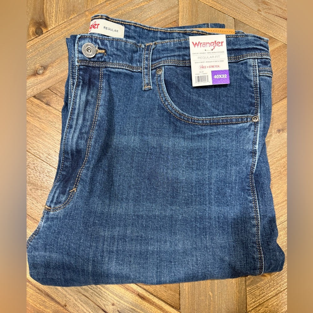 Men’s Wrangler Denim Blue Jeans